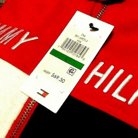 new SCARLET RED Tommy Hilfiger Sport Women's Logo Flag Full Zip Jacket Sz Large - Picture 6 of 6